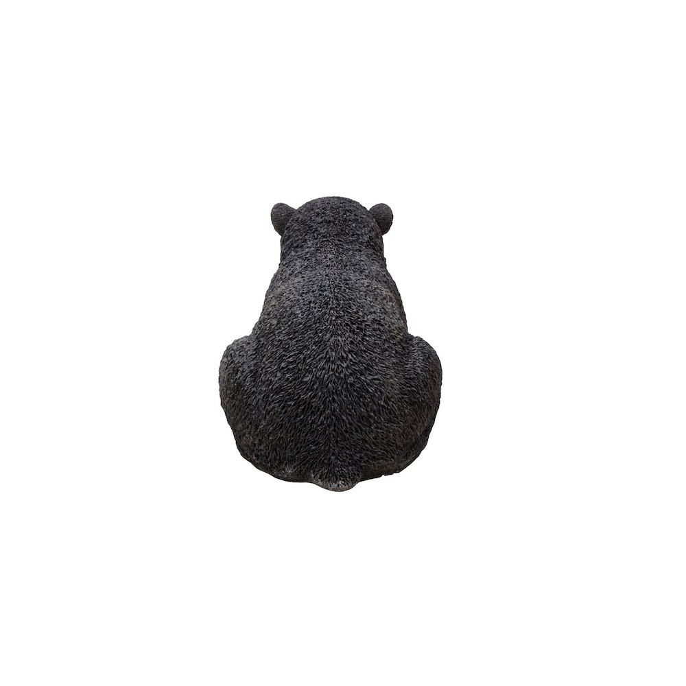 Sitting Black Bear Cub Statue. Picture 1