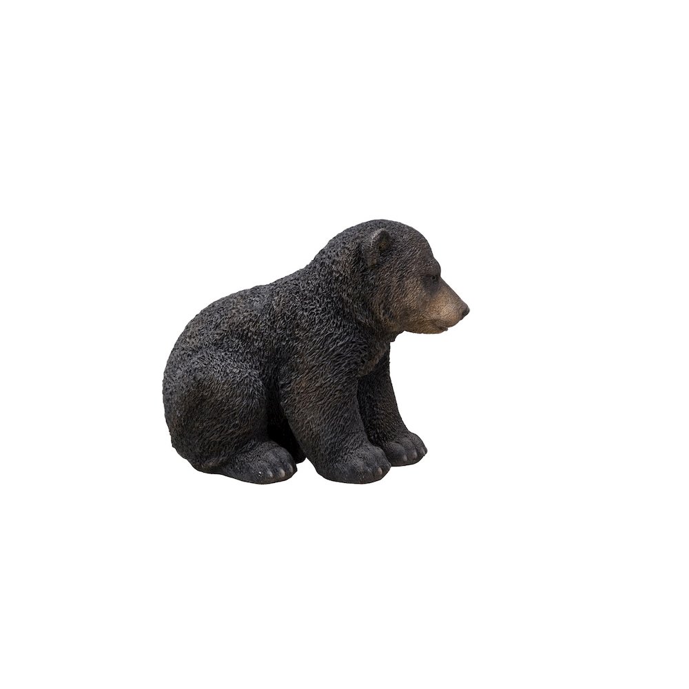 Sitting Black Bear Cub Statue. Picture 5