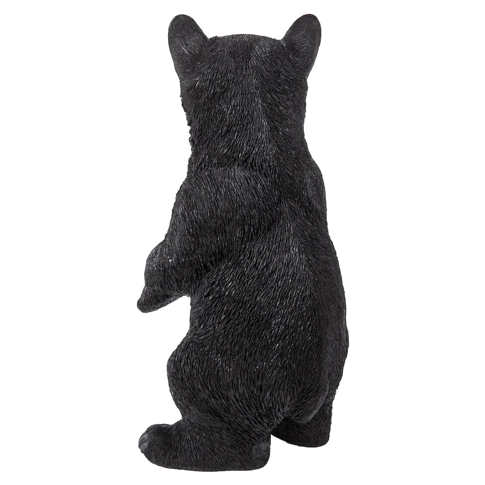 Sitting Black Bear Cub Statue. Picture 3