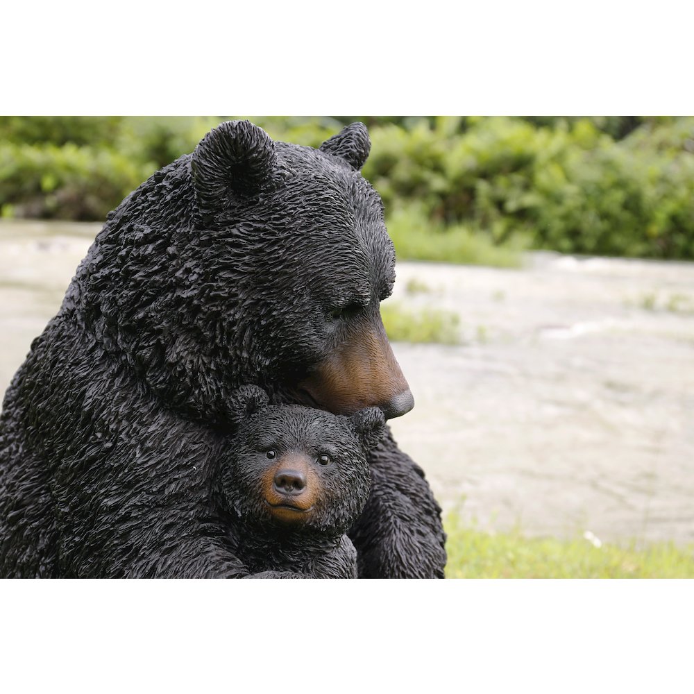 Large Black Bear Mother & Child Embracing. Picture 4