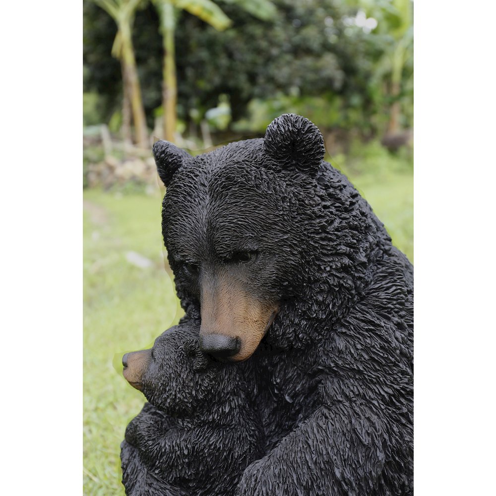 Large Black Bear Mother & Child Embracing. Picture 2