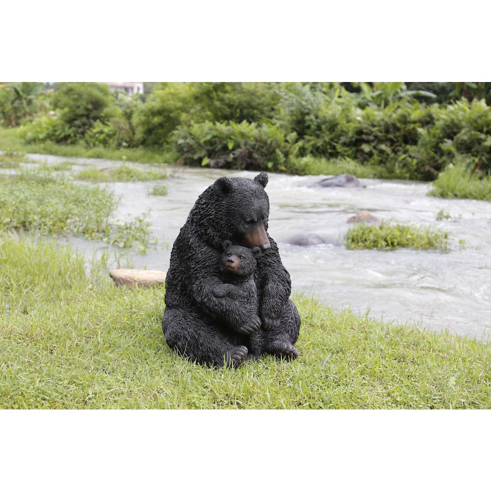 Large Black Bear Mother & Child Embracing. Picture 3