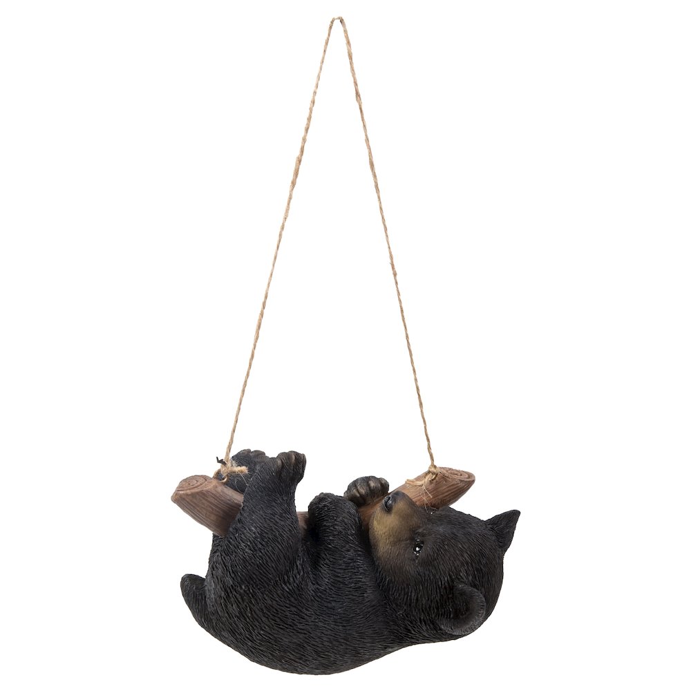 Hanging Black Bear Lying Branch. Picture 2