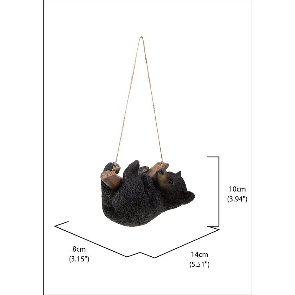 Hanging Black Bear Lying Branch. Picture 5