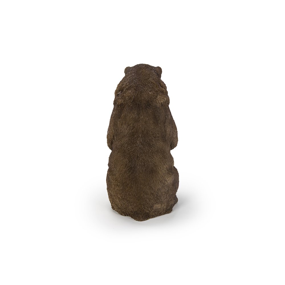 Cuddling Mother And Baby Bear Garden Statue - Brown. Picture 3