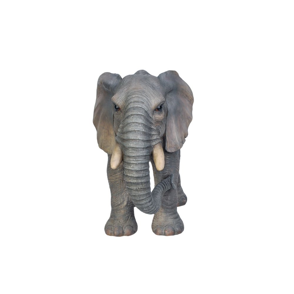 Elephant Standing W/Trunk Down Statue. Picture 2