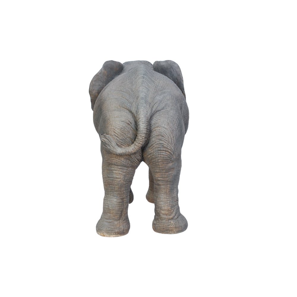 Elephant Standing W/Trunk Down Statue. Picture 5