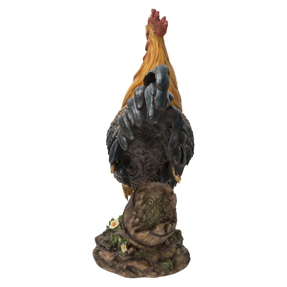 Large Cock On A Wood Barrel. Picture 4