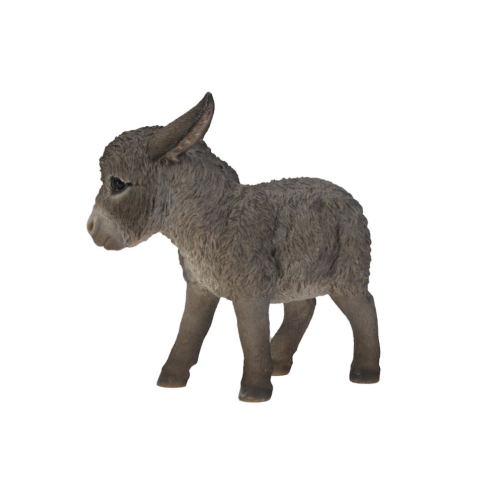 Standing Grey Donkey Looking Right Statue. Picture 4