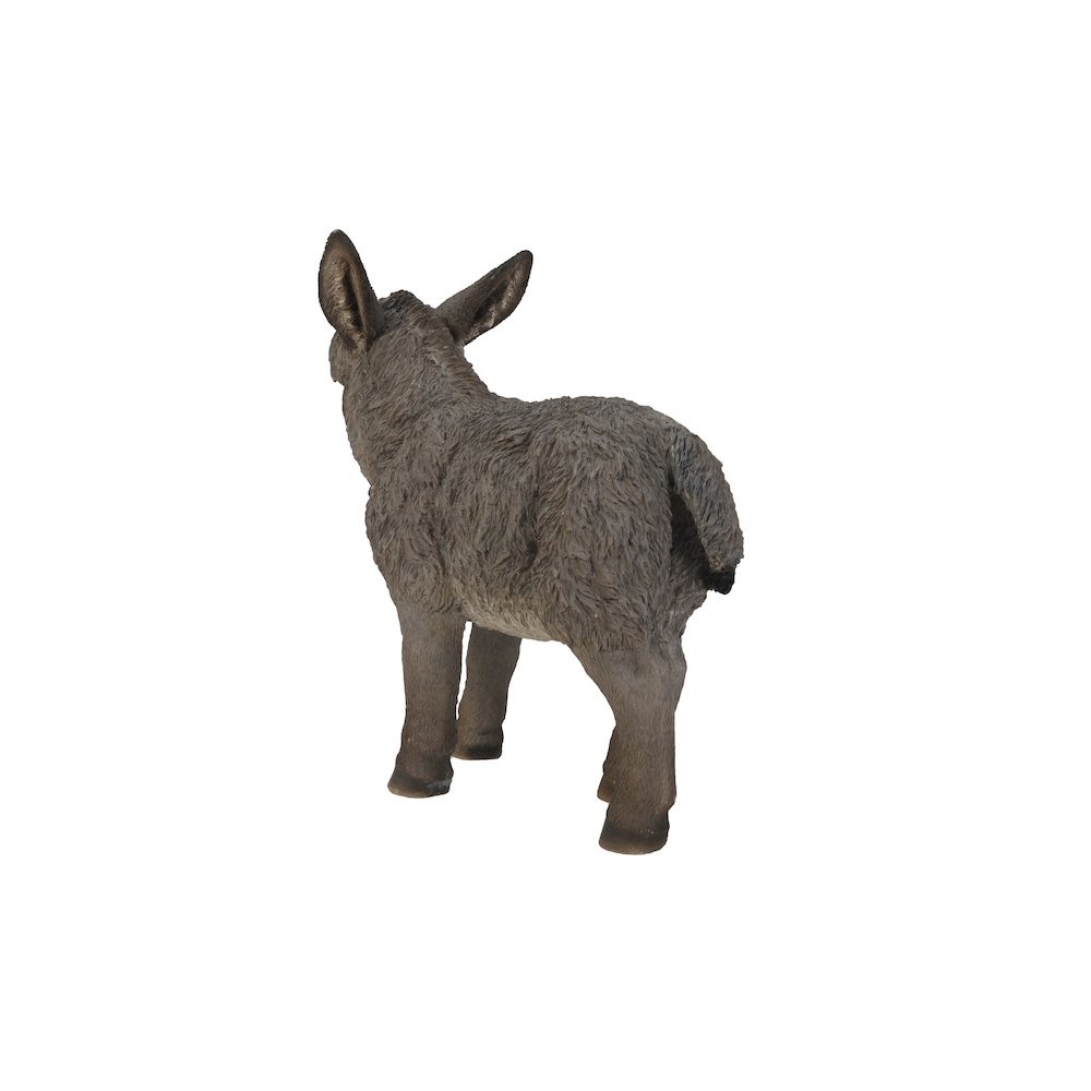 Standing Grey Donkey Looking Right Statue. Picture 3