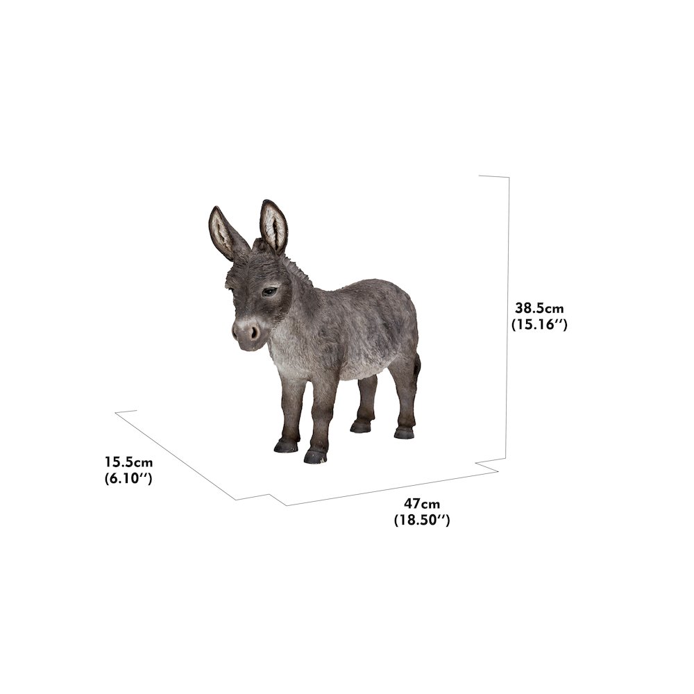 Standing Grey Donkey Statue. Picture 3