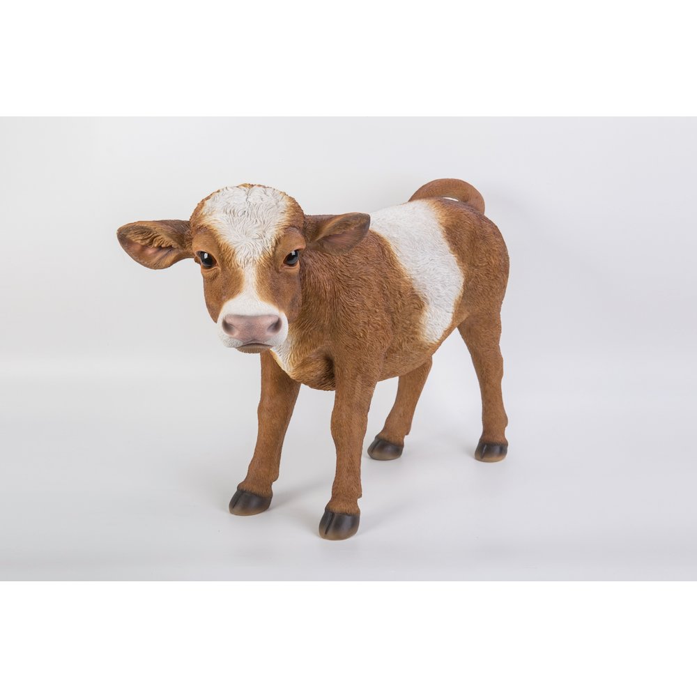 Brown Standing Cow Statue. Picture 1