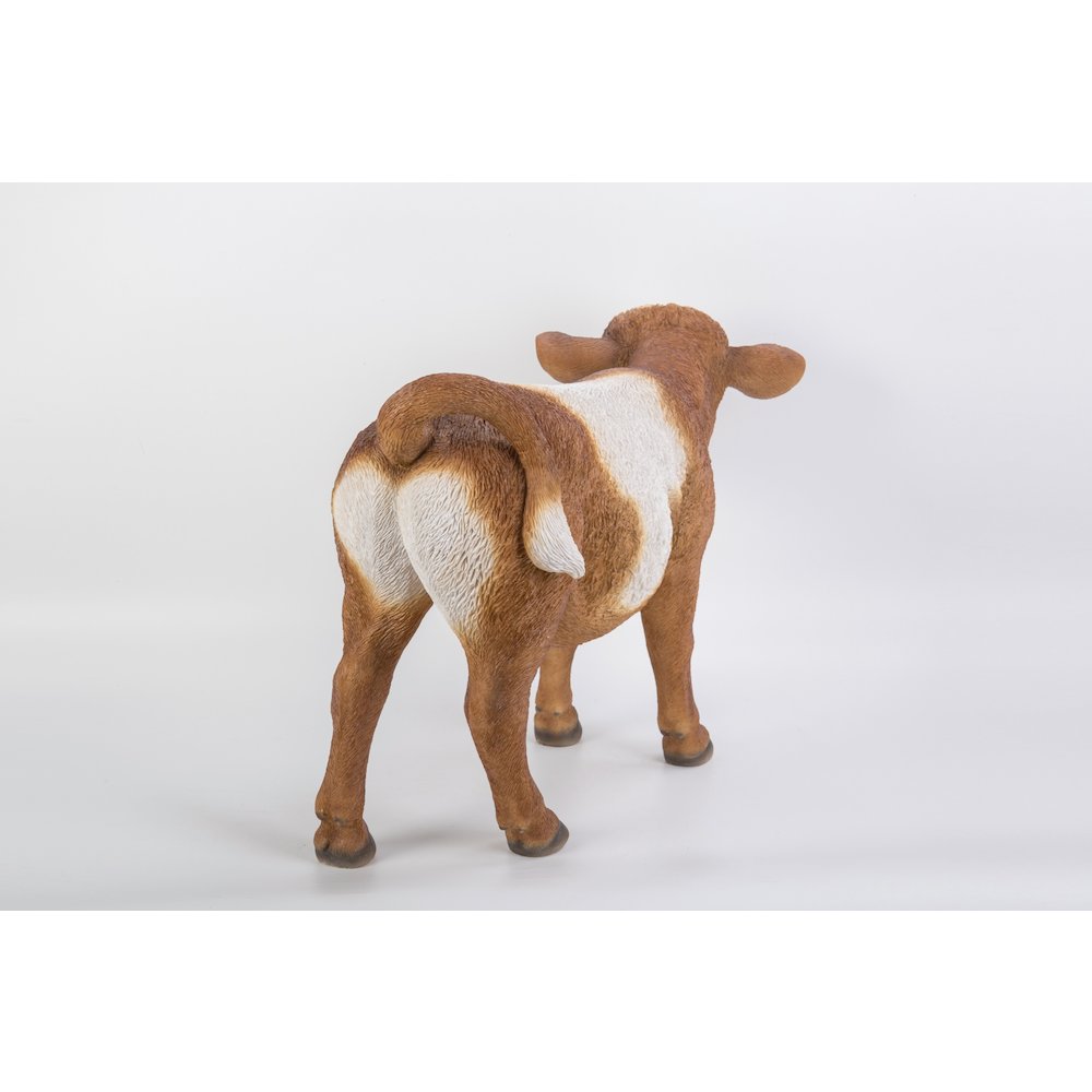 Brown Standing Cow Statue. Picture 3