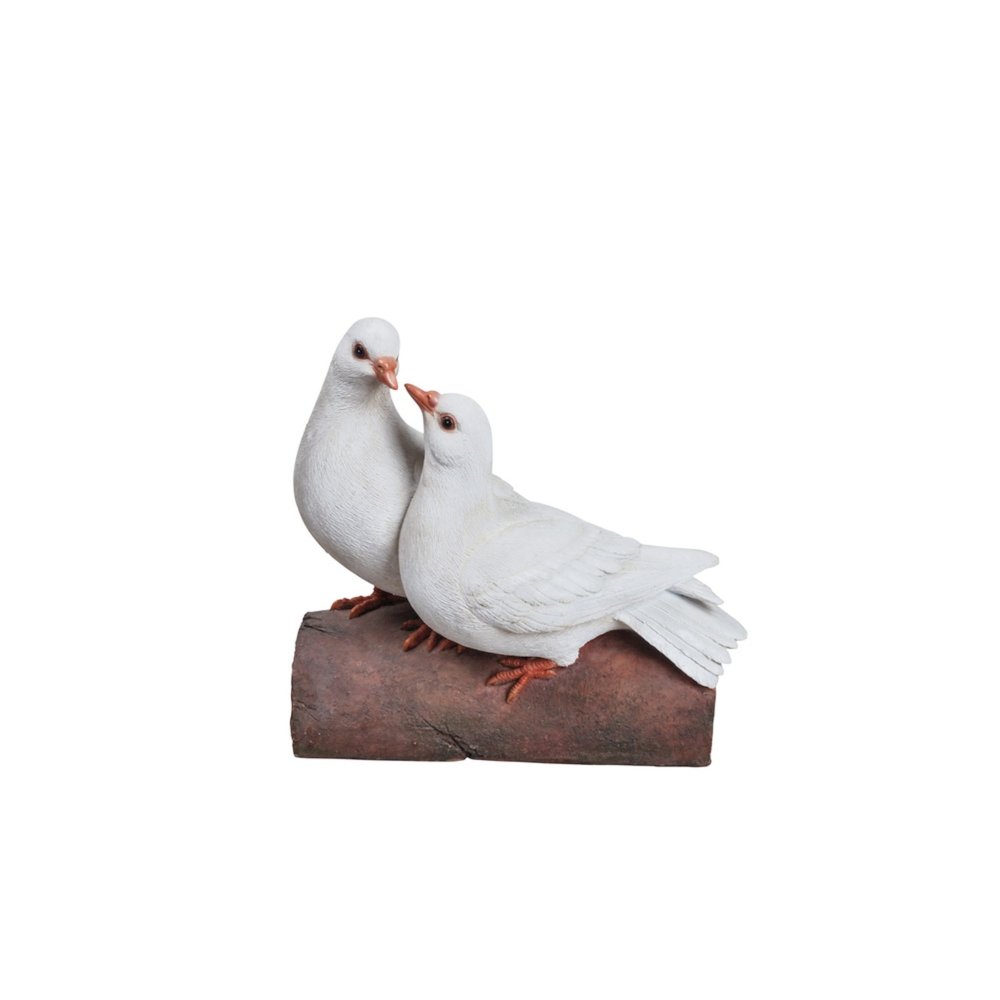 Two Doves On A Log Statue. Picture 4