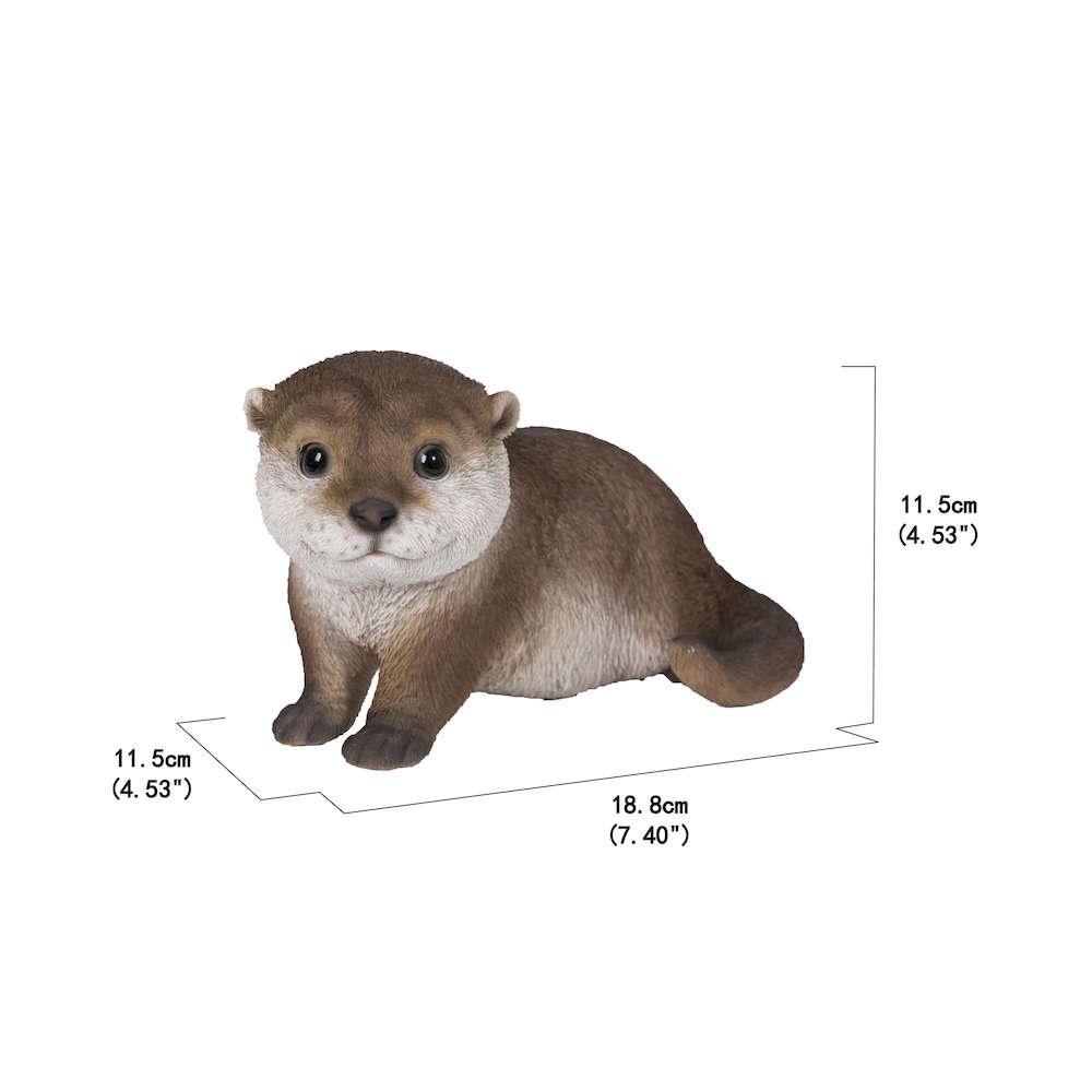 Otter Leaning Forward Statue. Picture 5