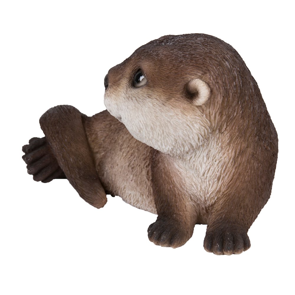 Otter Laying Back Statue. Picture 3