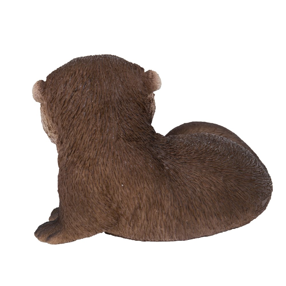 Otter Laying Back Statue. Picture 4