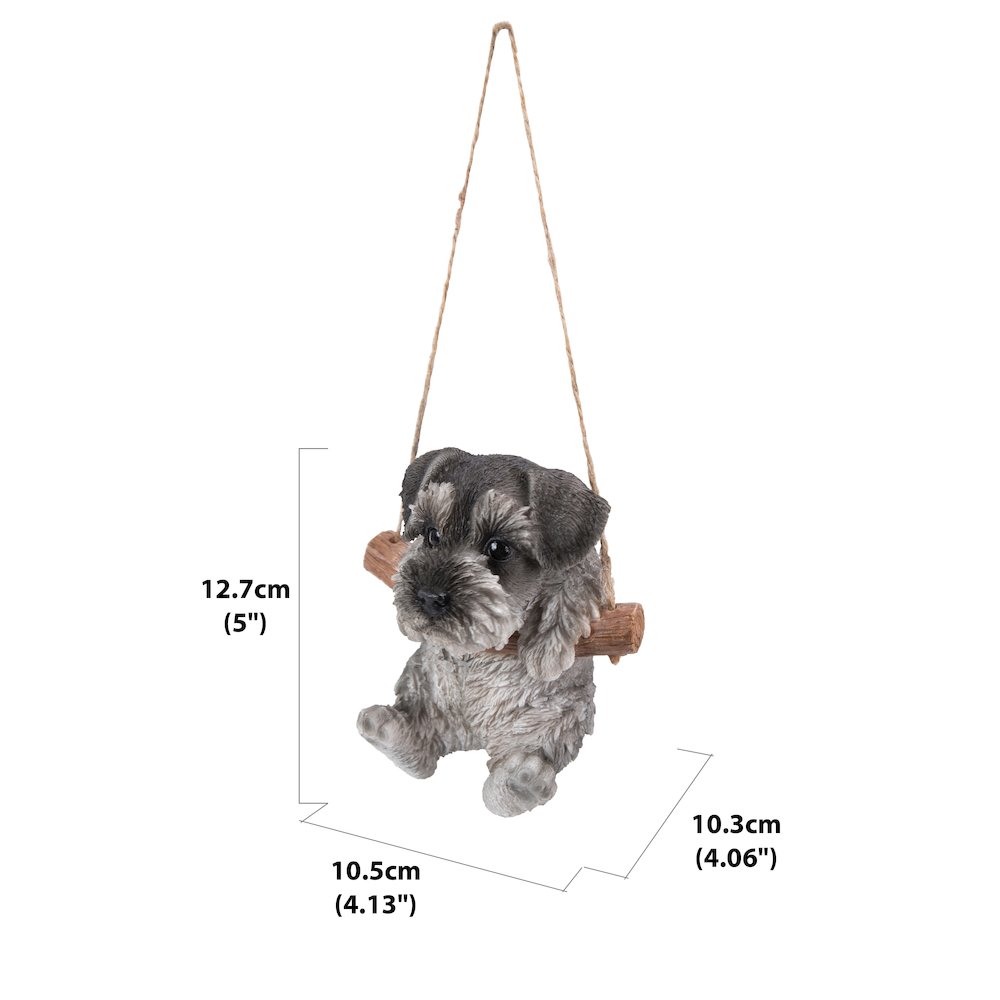 Hanging Schnauzer Puppy Statue. Picture 4