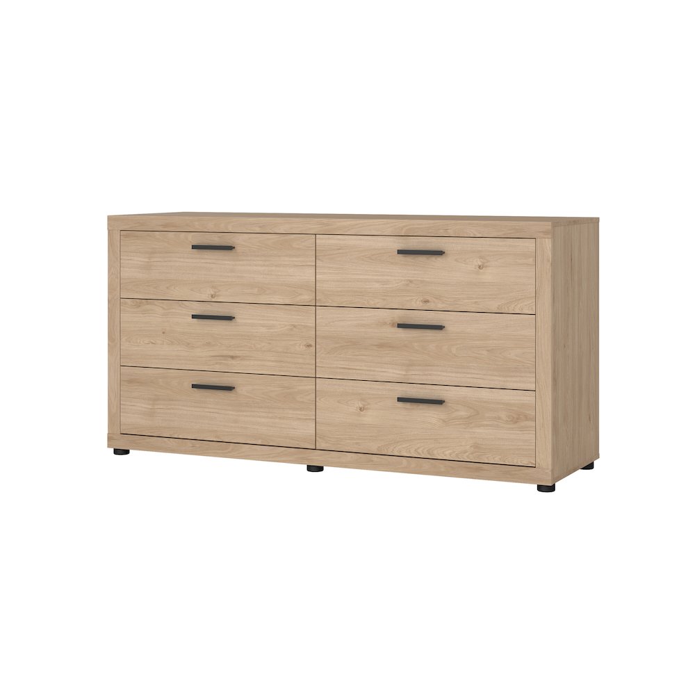 Mira 6 Drawer Double Dresser, Jackson Hickory. Picture 1