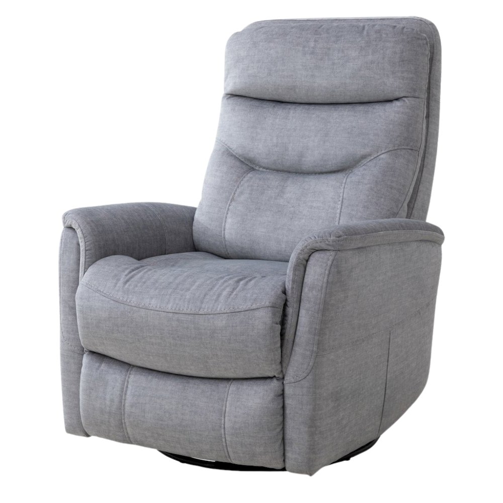 Capri Silver Recliner Nursery Glider  – Elegant Boucle Chairs for Comfort. Picture 2