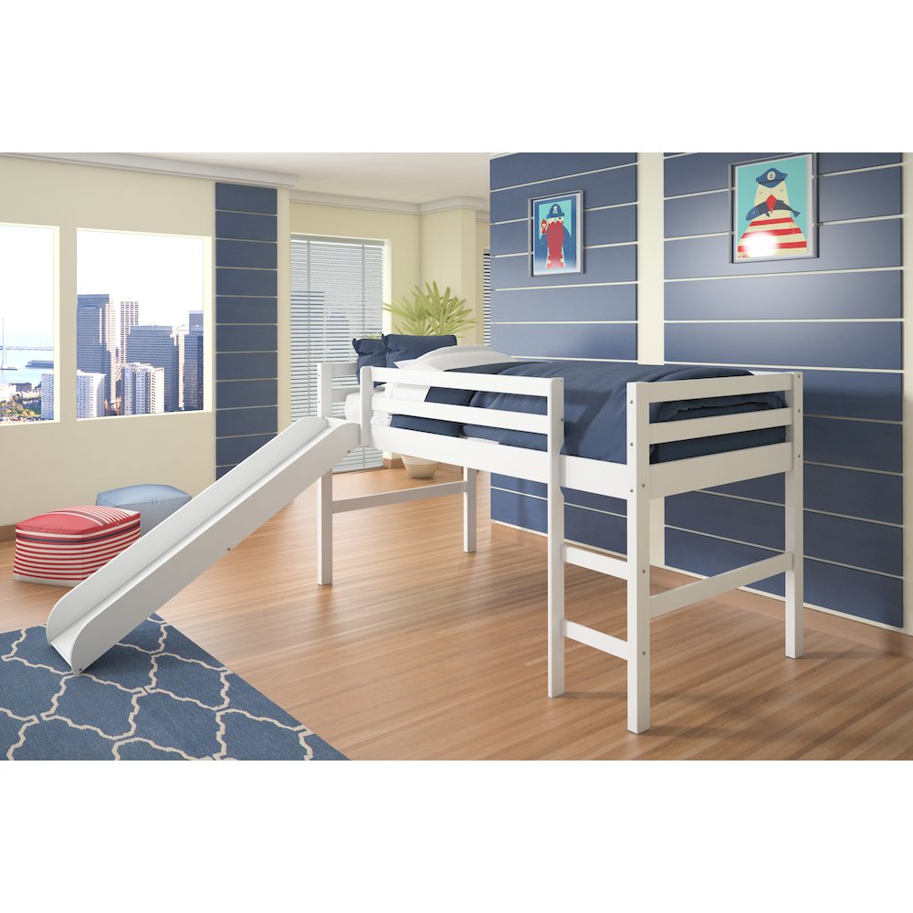 Twin Low Loft W/Slide. Picture 1