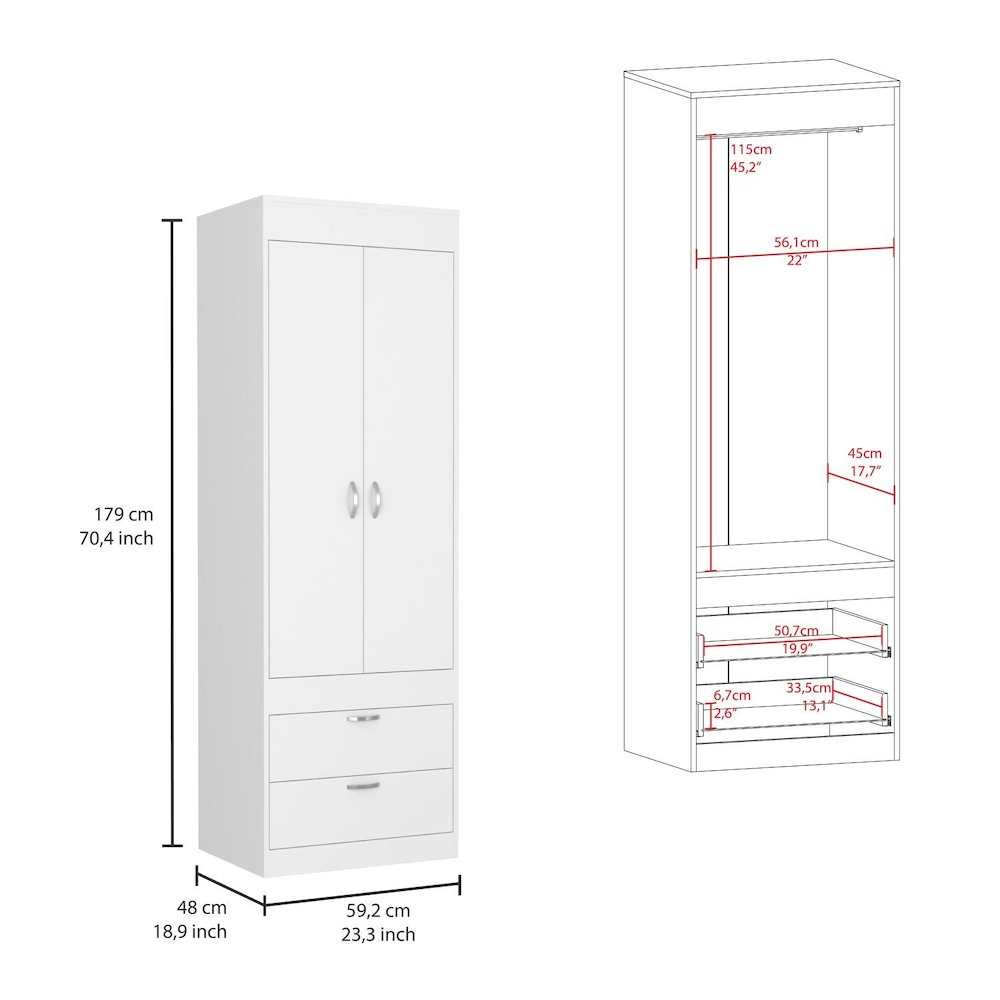 Lisboa Armoire White MDF. Picture 4