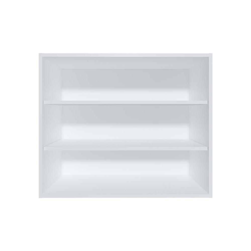 3-Tier Open Wall Cabinet, Wall Shelf, Storage Cabinet, Garage White. Picture 1