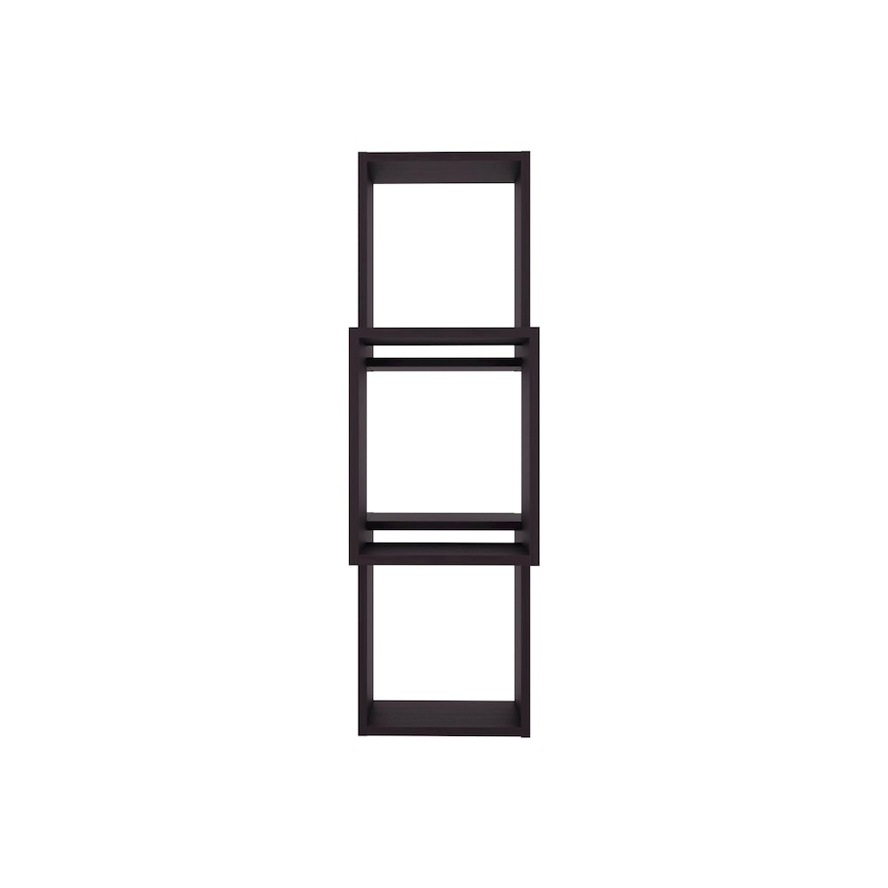 Seyner 6-Cube Wall Shelf, Open Storage and Display Shelves, Black. Picture 1