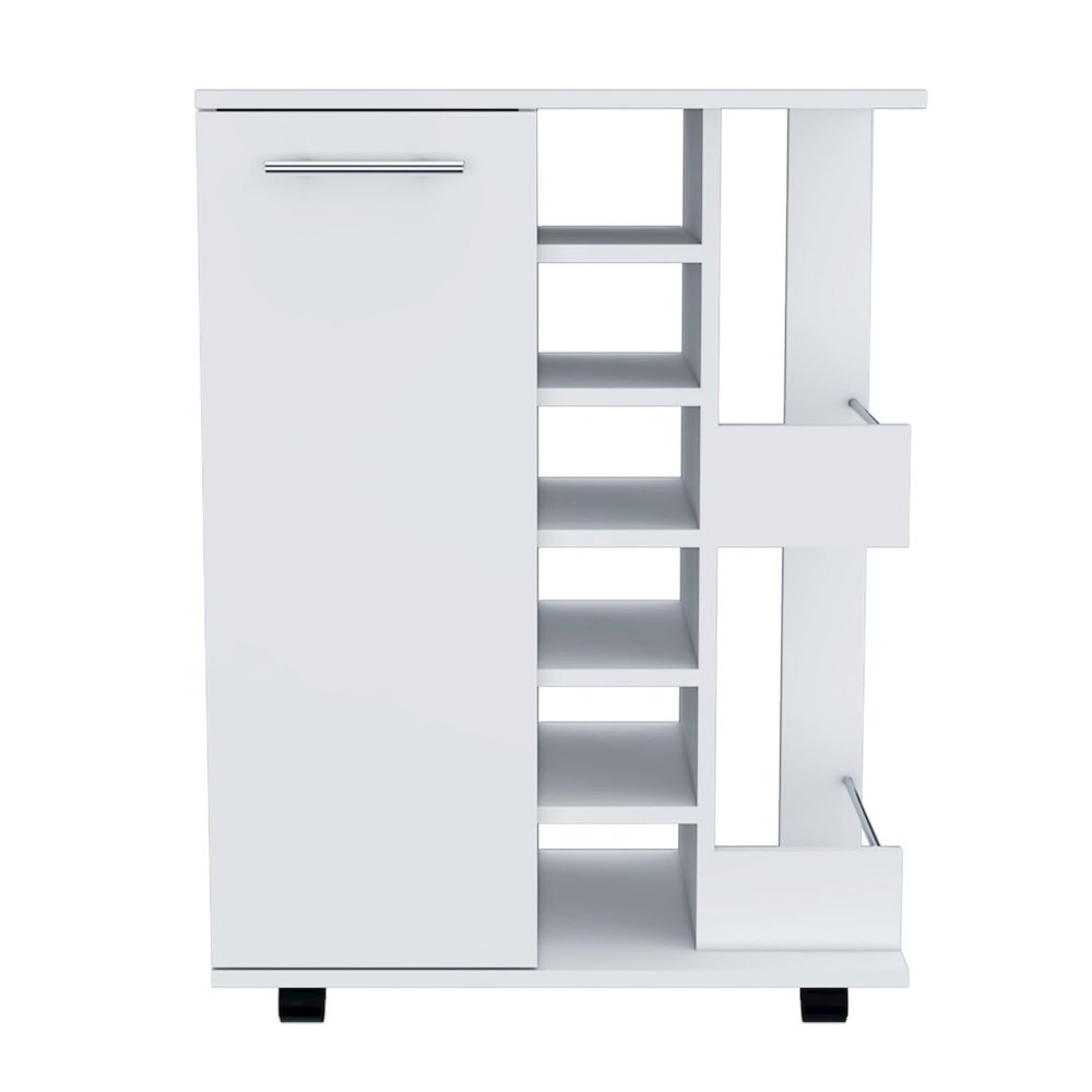 Bar Cart White MDF. Picture 2