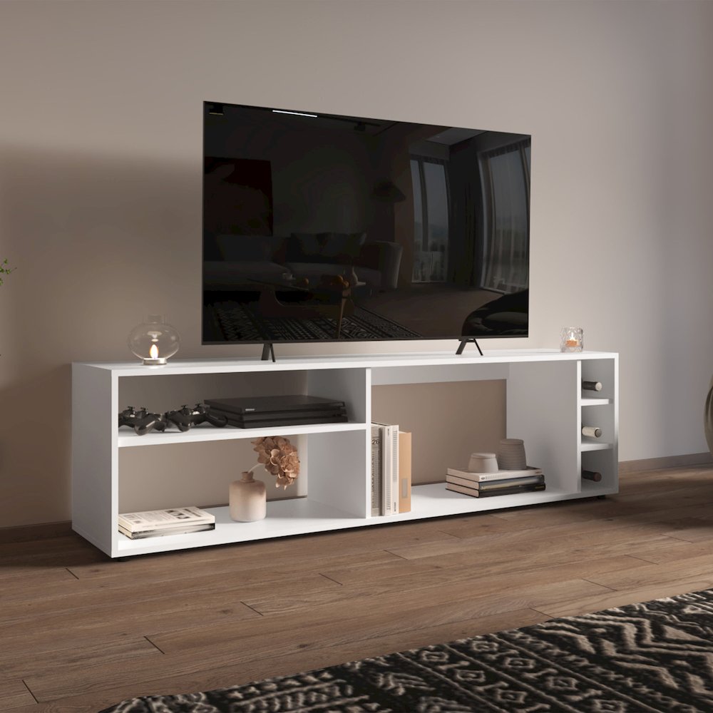 Suxta TV Stand White MDF. Picture 4