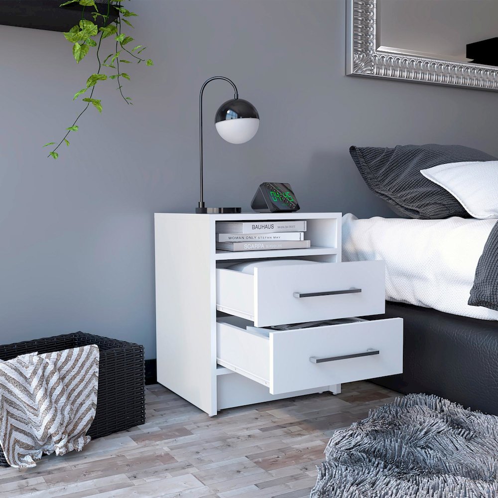 Eter Nightstand White MDF. Picture 5