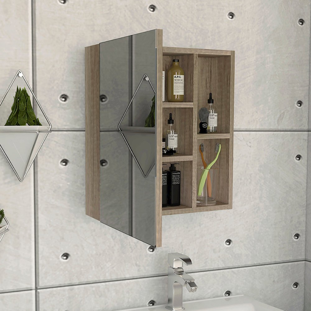 Fraktal Corner Bar Cabinet Dark Oak / Pine MDF. Picture 4