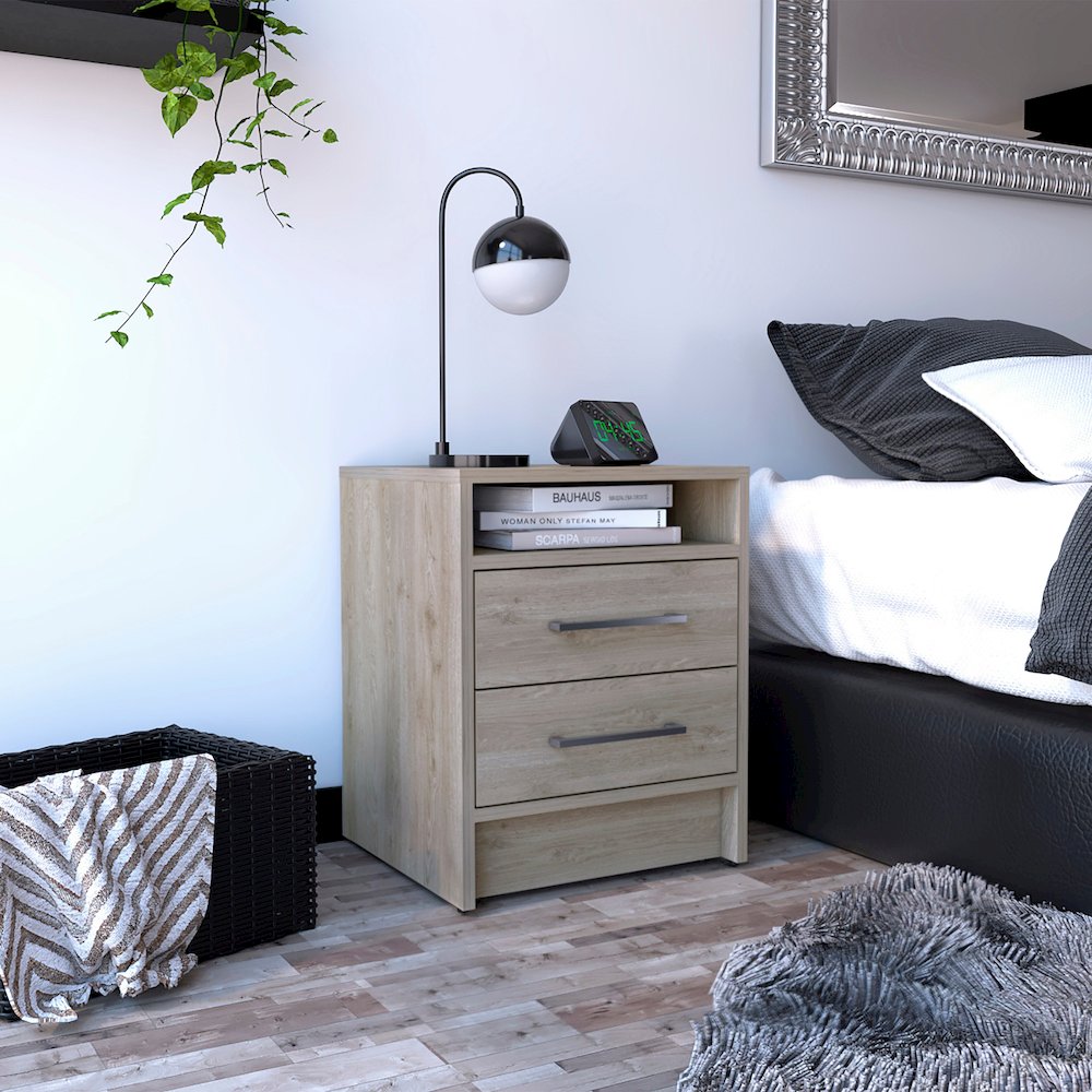 Eter Nightstand Light Gray MDF. Picture 3
