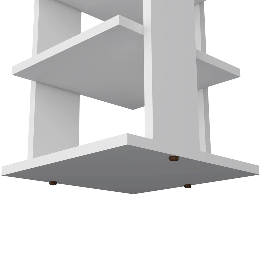 Odesto Vertical Shoe Rack White MDF. Picture 5