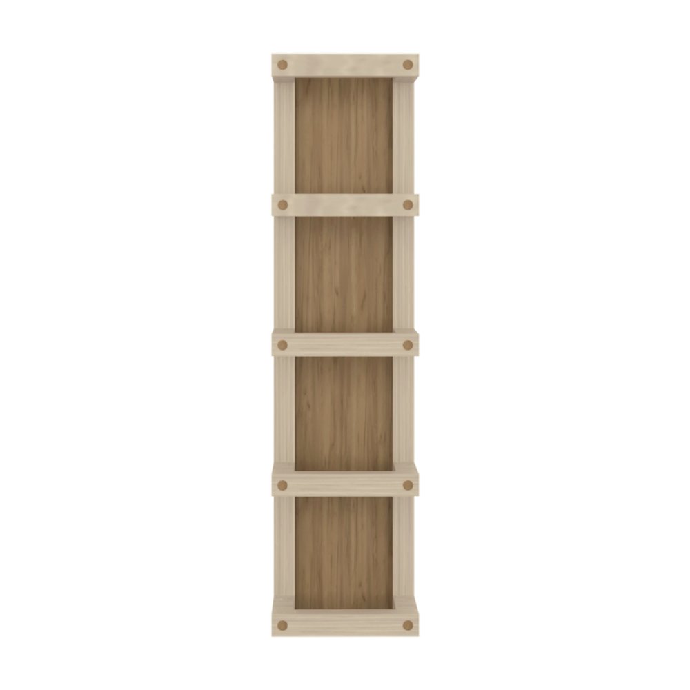 5-Tier Wall Towel Rack, Vertical Storage Organizer, Natural Oak. Picture 5