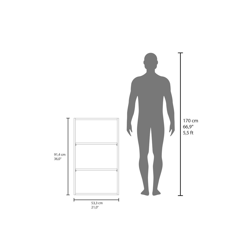 Eco 36" High Wall Cabinet White MDF. Picture 3