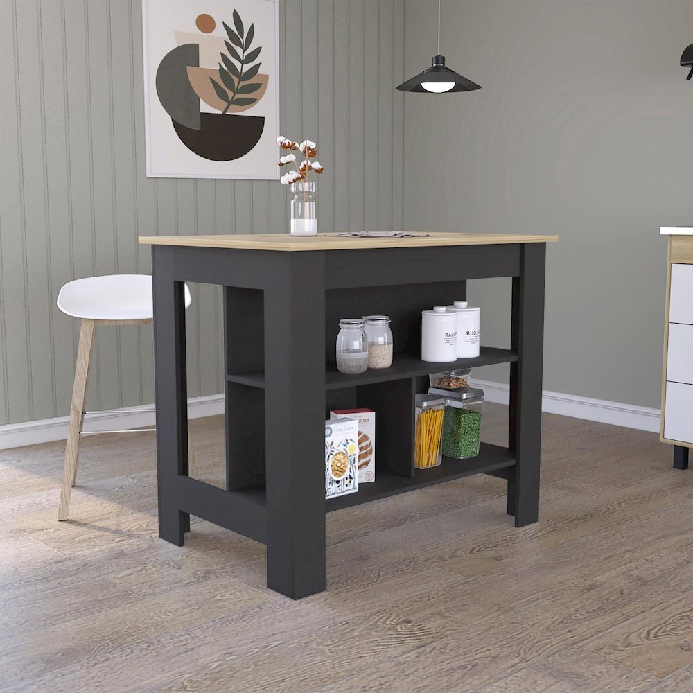 Essential Bar Cabinet Black MDF. Picture 3