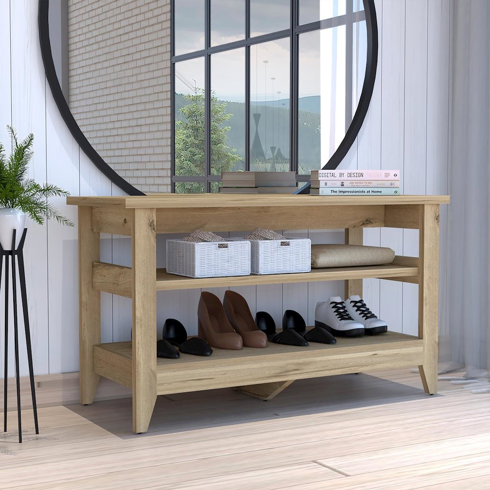 Letna Two Drawer Dresser Black MDF. Picture 3