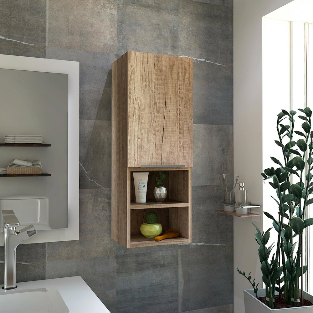 Mila Medicine Cabinet Pine MDF. Picture 4