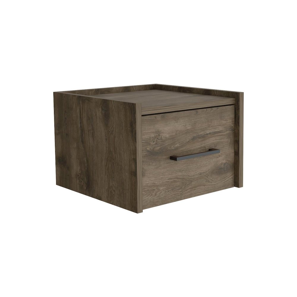 Boa Floating Nightstand Dark Brown MDF. Picture 1