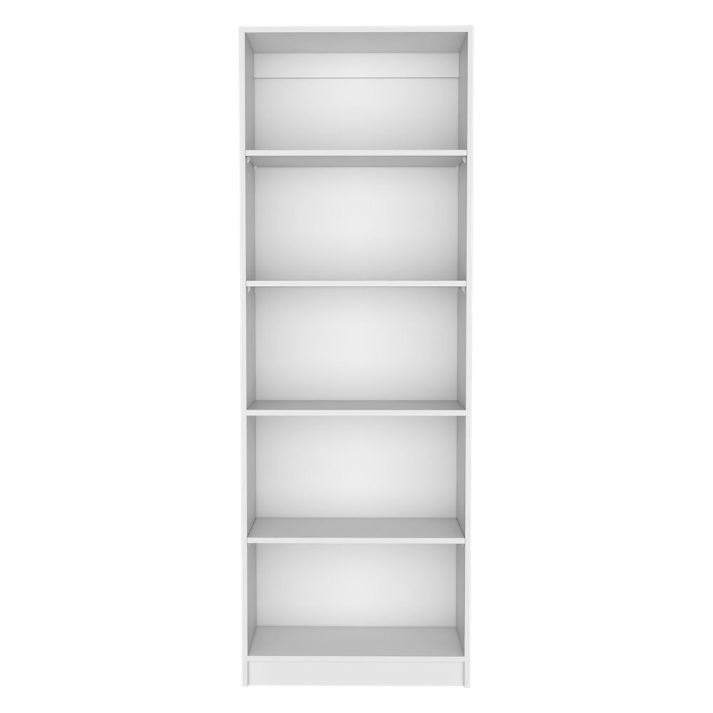 Home 4 Shelves Bookcase White MDF. Picture 5
