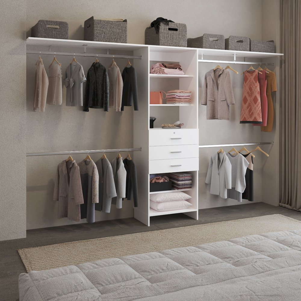 Plego 3 Closet White MDF. Picture 3