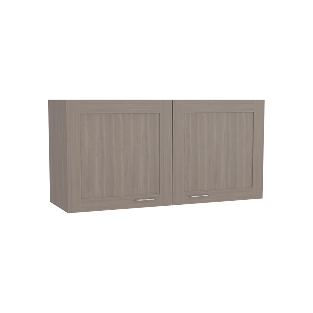 Zurich Wall Cabinet, Double Door Light Gray MDF. Picture 5