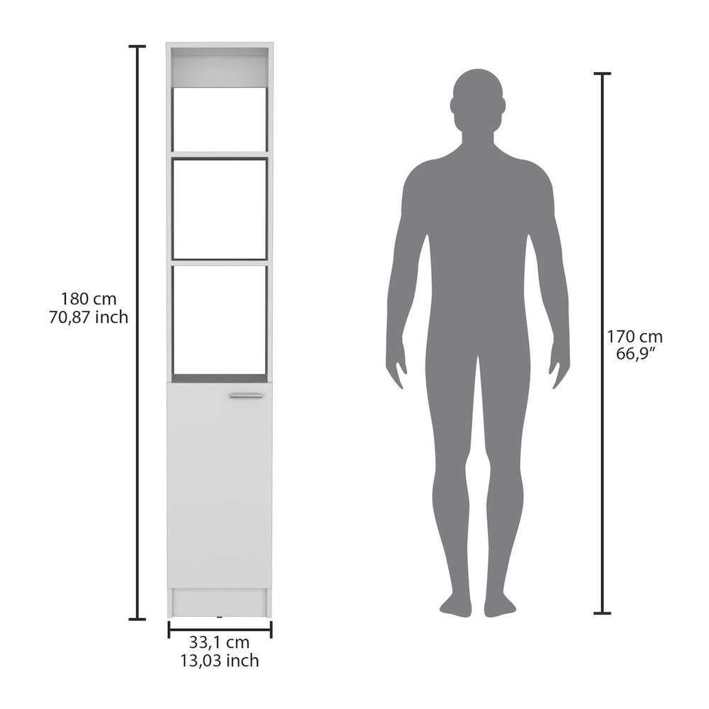 Parks Linen Cabinet White MDF. Picture 2