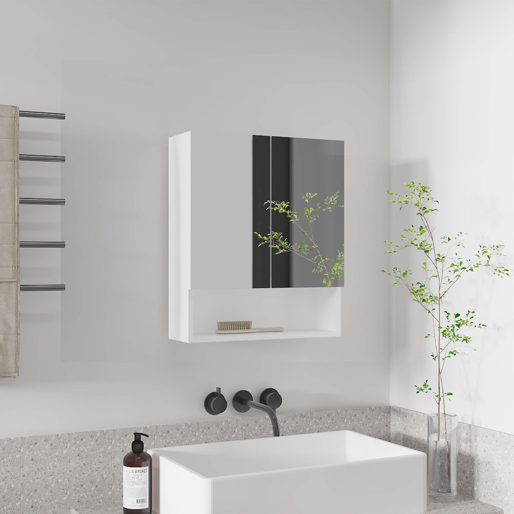 Wanna Mirror Medicine Cabinet White MDF. Picture 3