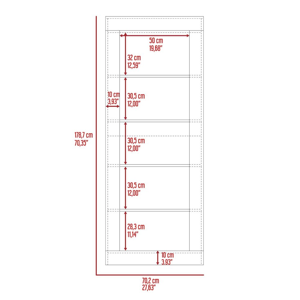 Andina Bookcase Black MDF. Picture 4