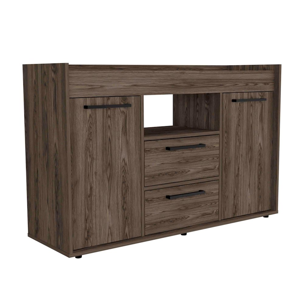 Lyon Sideboard Stand Dark Walnut MDF. Picture 1