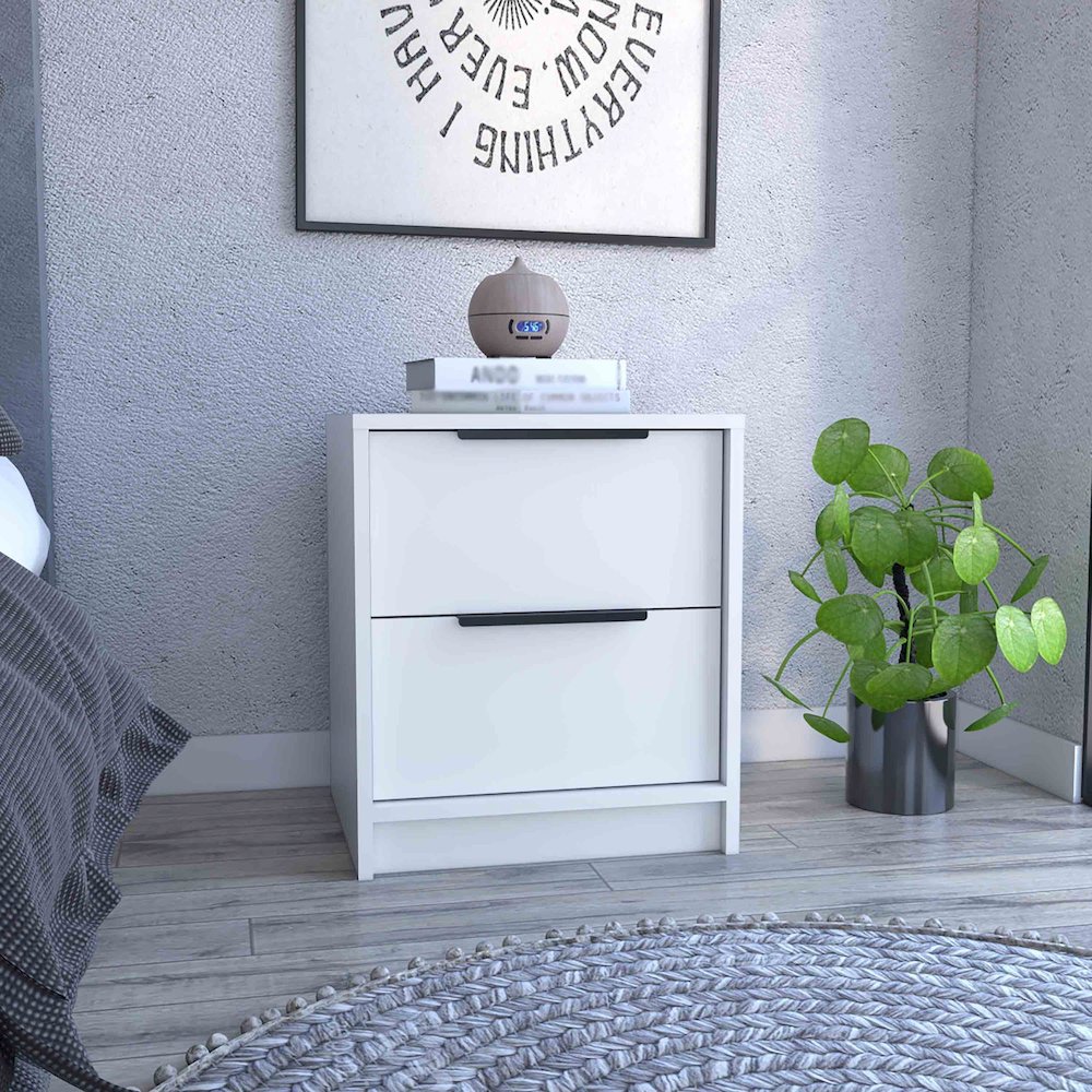 Kaia Nightstand White MDF. Picture 3