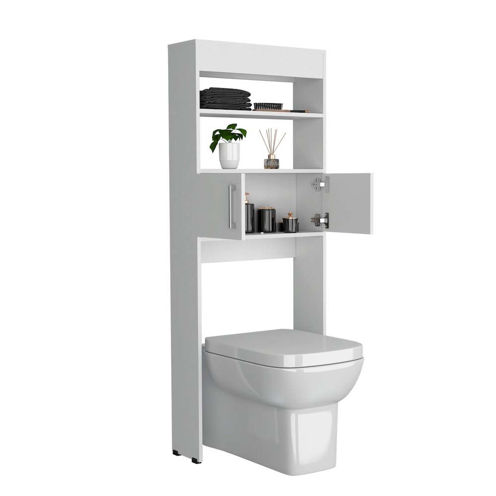 Madrid Over The Toilet Cabinet White MDF. Picture 1
