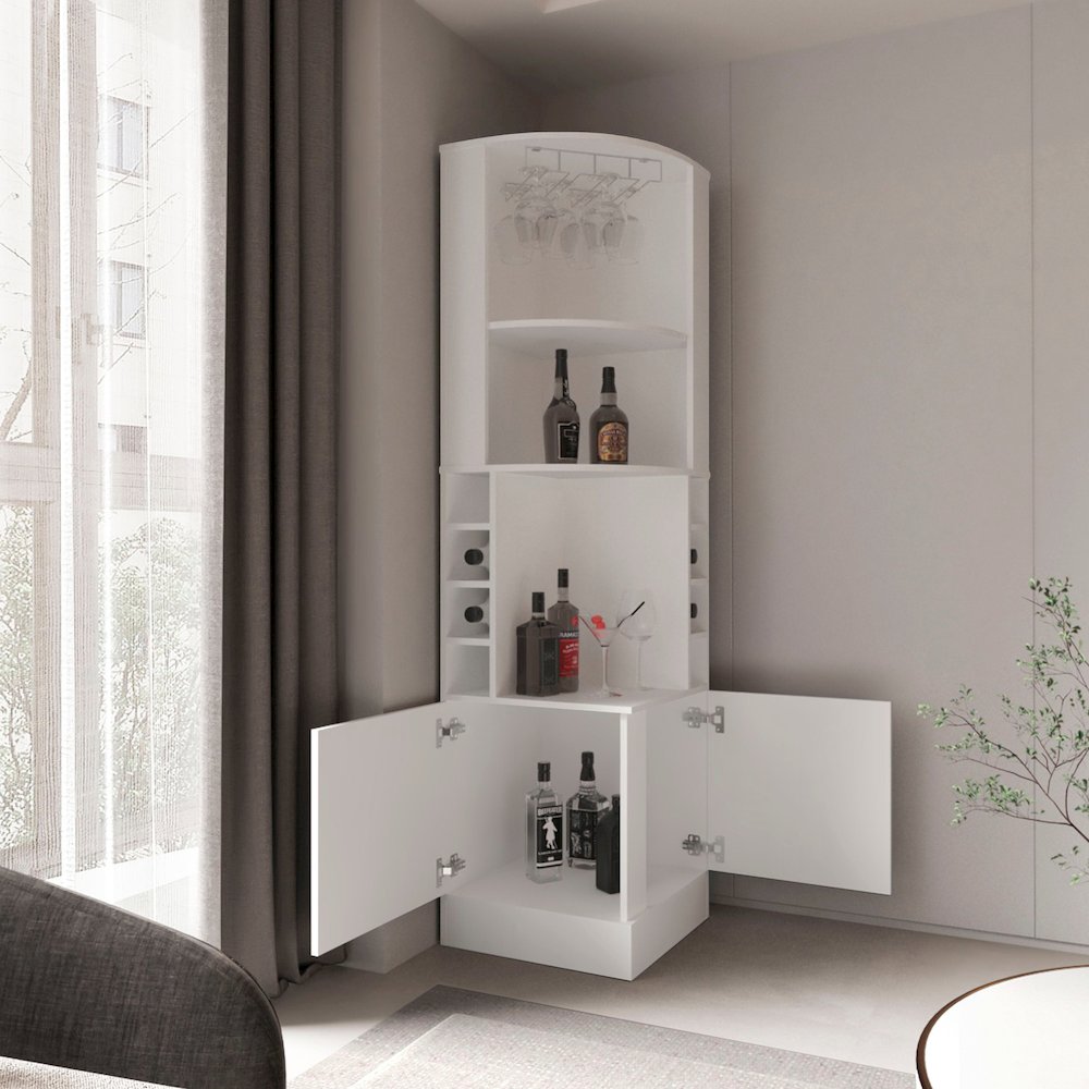 Being Kava Bar Cabinet White MDF. Picture 4